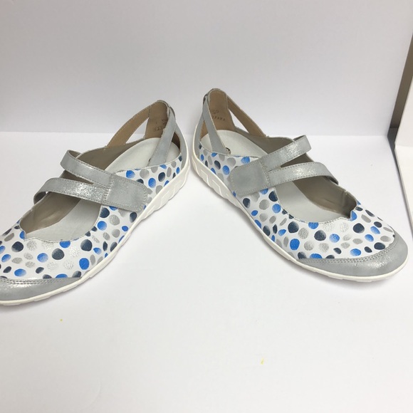 Remonte White Pokadot Leather Mary Janes Sz 41 - Picture 6 of 8